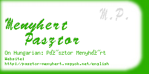 menyhert pasztor business card